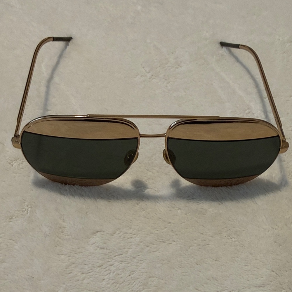 Dior Unisex Sunglasses Gold Aviator-Style